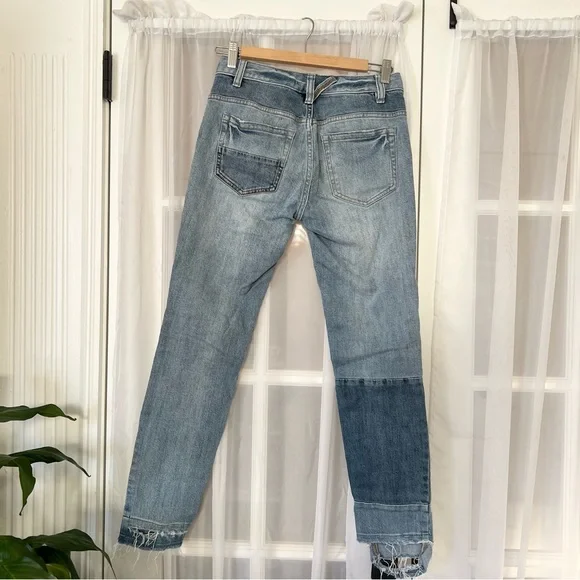 Free People Jax Patched Skinny Jeans Size 26 - Picture 10 of 12